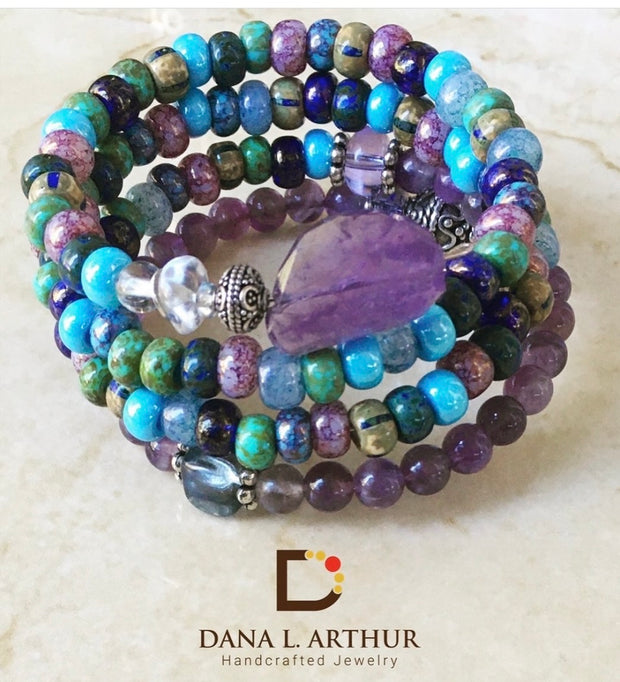 Cool Blues Wrap Bracelet