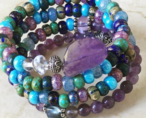 Cool Blues Wrap Bracelet