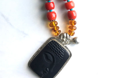 Black Onyx Buddha Pendant Necklace