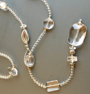 Crystal Quartz Lariat Necklace