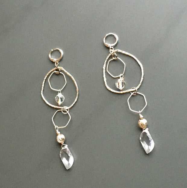 CZ Sterling Hoop Earrings