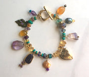 Gemstone Charm Bracelet