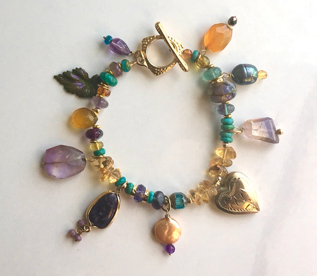 Gemstone Charm Bracelet