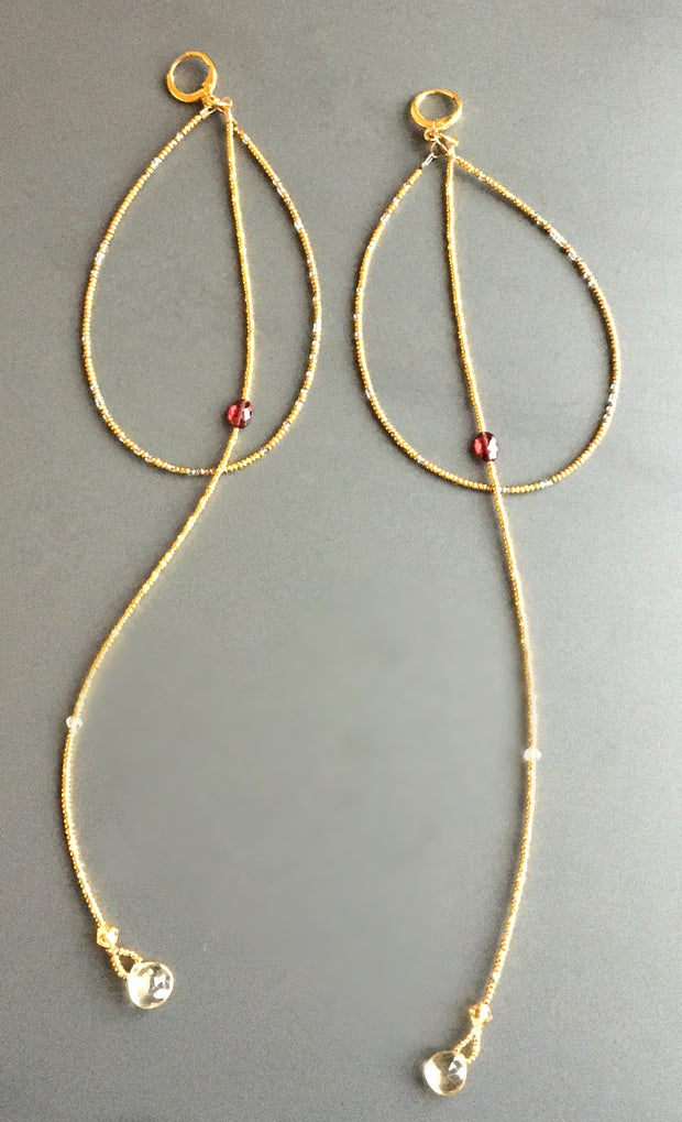 Golden Stream Hoop Earrings