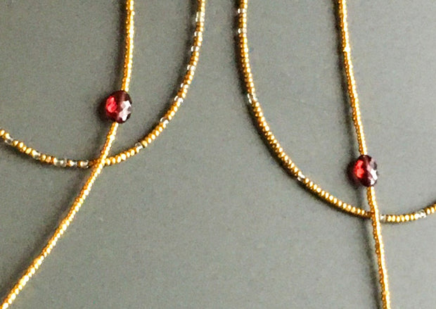 Golden Stream Hoop Earrings