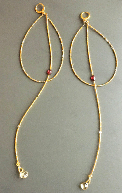 Golden Stream Hoop Earrings