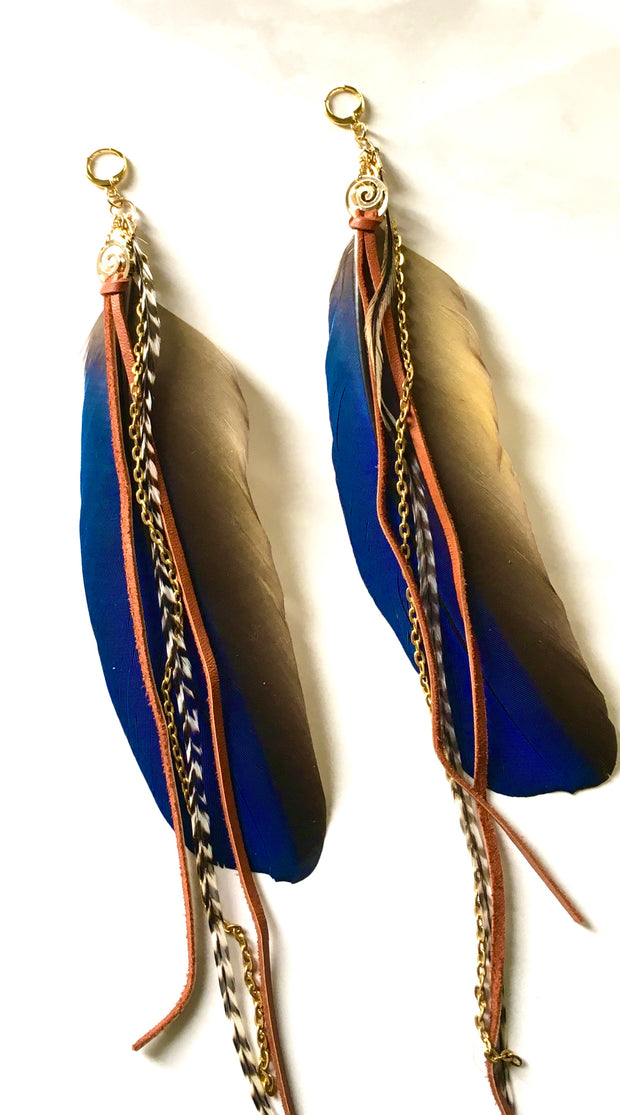 Macaw Feather Earrings