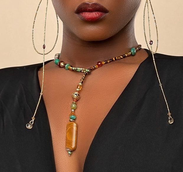 Golden Stream Hoop Earrings