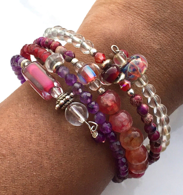 In The Pink Jeweled Arm Wrap